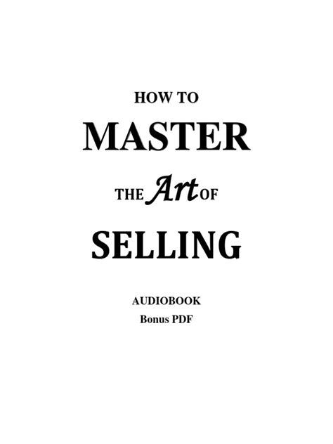 Master The Art Of Selling Tom Hopkins Pdf Sales Audiobook