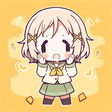 Premium Ai Image Kawaii Chibi Anime Girl Stickers Cute Simple And
