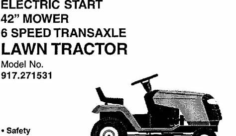 craftsman lawn tractor manual 917