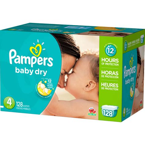Pampers Baby Dry Diapers Size 4 22 37 Lb 128 Ct