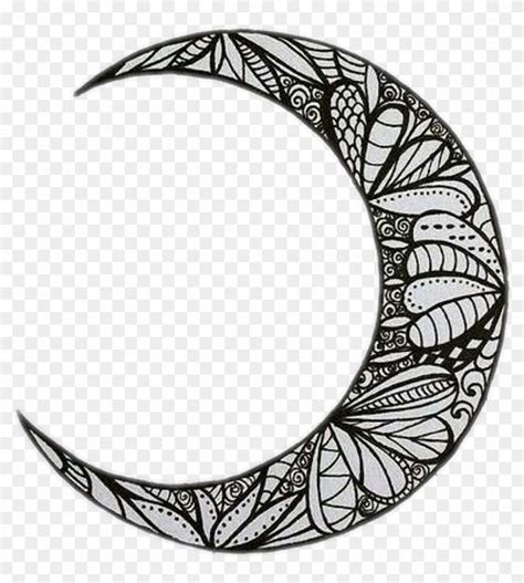 Tattoo Sticker Aesthetic Moon Drawing Free Transparent Png Clipart