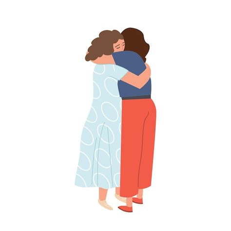 Premium Vector Couple In Love Hugs Love Relationship Of Two Woman