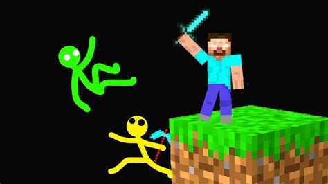 Only One Block Can Help Stickman In Minecraft Youtube