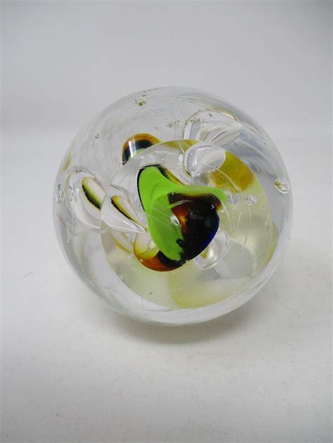 Adam Jablonski Art Glass Paperweight Poland Teardrop Signed Lead Crystal 5 Tall Ebay