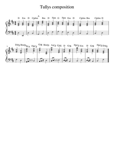 Tullyscomposition Sheet Music For Piano Solo Easy