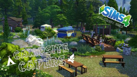 The Sims 4 Community Build Campsite Capers Youtube