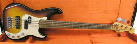 2003 fender precision bass v five string bass guitar made in usa ser no dz3192877 sunburst
