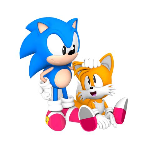 Classic Sonic And Classic Tails Jam Render By Bandicootbrawl96 On