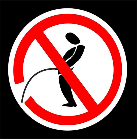 Packs Of No Urinating Sticker Signs X Mm Do Not Urinate Pee Up Wall Ebay