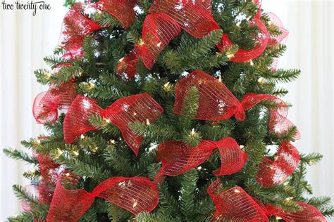 How To Decorate Tree With Wide Mesh Ribbon Shelly Lighting