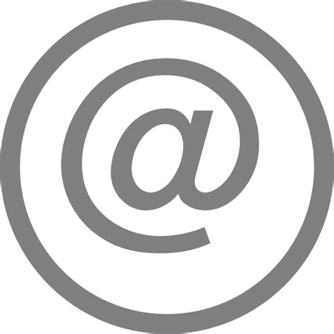 Email Logo Grey Large Clip Art At Vector Clip Art Online