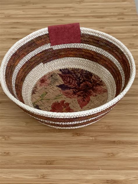 Rope Bowl By Lorrie Rope Basket Tutorial Coiled Fabric Basket