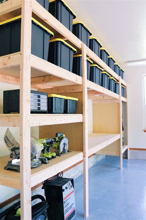Looking for more garage ideas on a budget? DIY Garage Shelves — Modern Builds