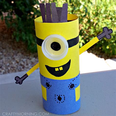 Minion Toilet Paper Roll Craft For Kids Despicable Me Crafty Morning
