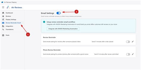 How To Configure Air Reviews Notifications Helpdesk Center