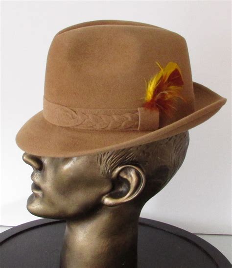 Vintage Beautiful Camel Felt Wool Stetson Sovereign Men Hat Etsy