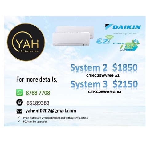 Daikin EZI Inverter 4 Ticks System 2 3 R32 WITH INSTALLATION