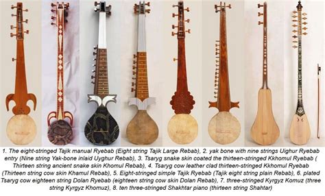 Selection Of Instruments Called Generally Rebab Or Rubab Instruments