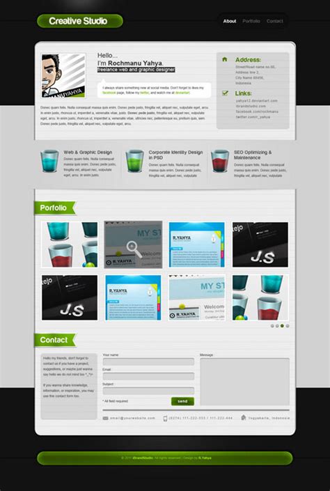9+ Free Perfect One Page PSD Templates | Allxnet