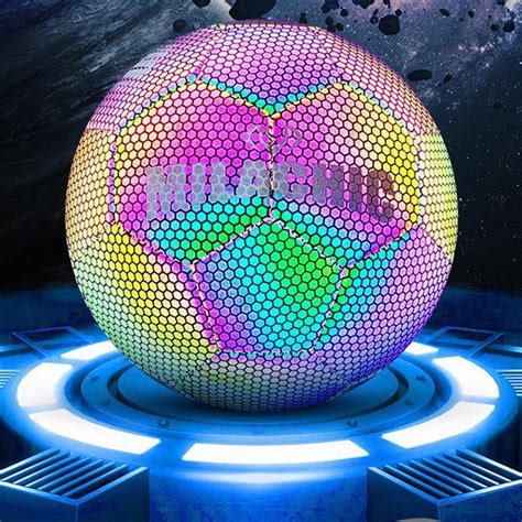 Buy Mgichoom Reflective Football Holographic Glowing Soccer Ball Size 54 Glows In The Dark