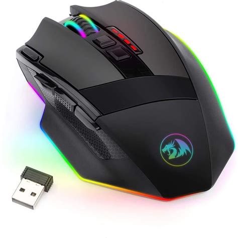 Redragon M801 Gaming Mouse Led Rgb Backlit Mmo 9 Programmable Buttons