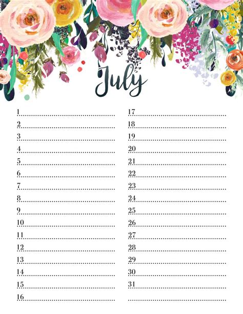 Free Printable Farmhouse Perpetual Calendar The Cottage Market