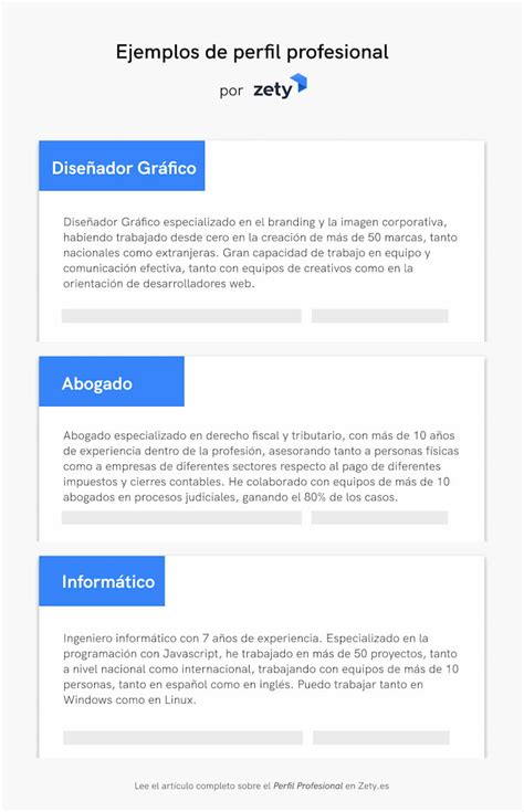 Perfil Profesional Ejemplos Para Poner En El Currículum