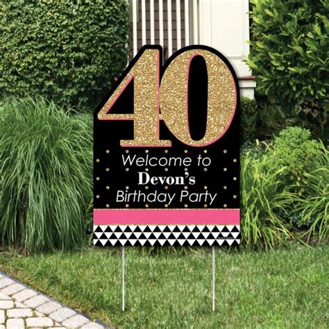 Chic 40th Birthday Party Decorations Birthday Party Personalized