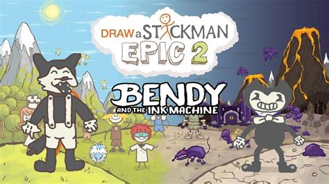 bendy and the ink machine draw a stickman epic 2 gameplay boris is super hero boris save