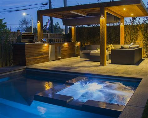 Toronto Landscaping With Pool Construction Outdoor Kitchen And Pergola