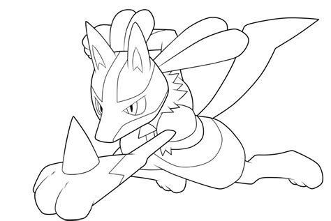 Lucario Coloring Pages To Download And Print For Free