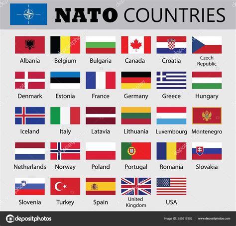 Nato Member Countries Flags Nato Member Countries Flags Drawing