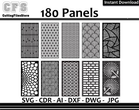 180 Wall Panels Screen Decoratives Cnc Laser Cdr Dxf Svg Dwg Etsy Finland