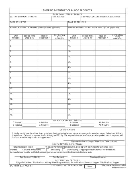 Dd Form 573 Fill Out Sign Online And Download Fillable Pdf
