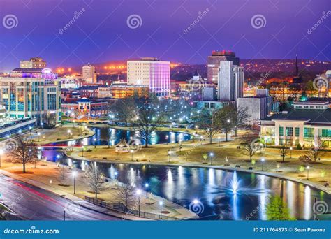 Huntsville Alabama Usa Park And Downtown Cityscape Stock Image