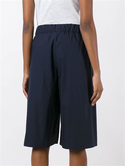 Lyst Odeeh Wide Leg Bermuda Shorts In Blue
