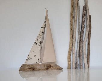 Segelboot Schiff Aus Treibholz Boot Schwemmholz Driftwood Seal Boat