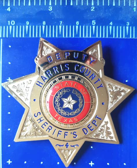 Deputy Sheriff Harris County Texas Badge Police Badge Eu