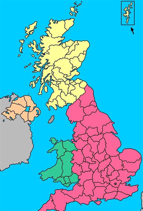 Con la expresión países del reino unido se designan las naciones de inglaterra, irlanda del norte, escocia y gales, que unidos, forman el reino unido de gran bretaña e irlanda del norte, un estado soberano. Mapa interactivo de Reino Unido: países, condados ...