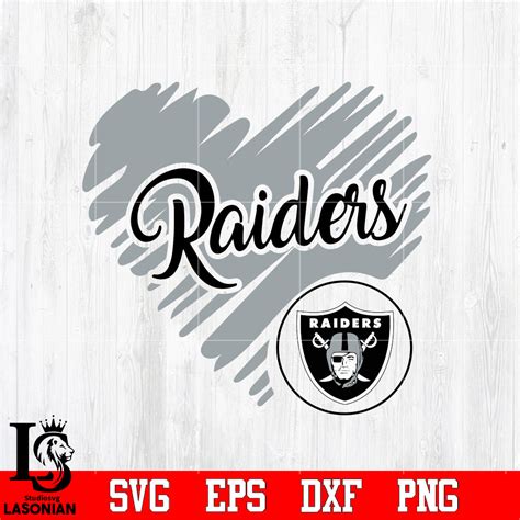 Las Vegas Raiders Logolas Vegas Raiders Heart Nfl Svg Dxf Eps Png Fil