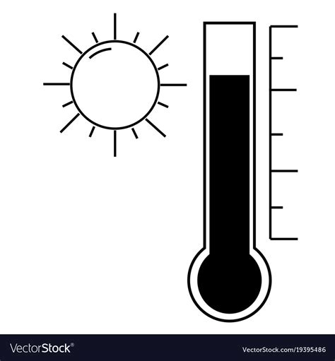 High Temperature Icon Royalty Free Vector Image