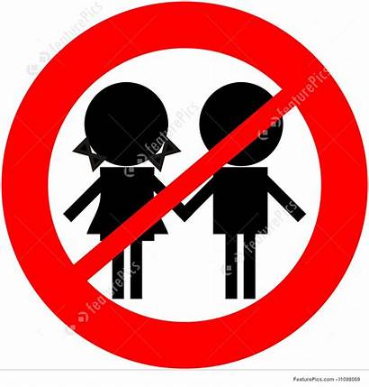 Children Allowed Illustration Sign Prohibited Clipart Drawing