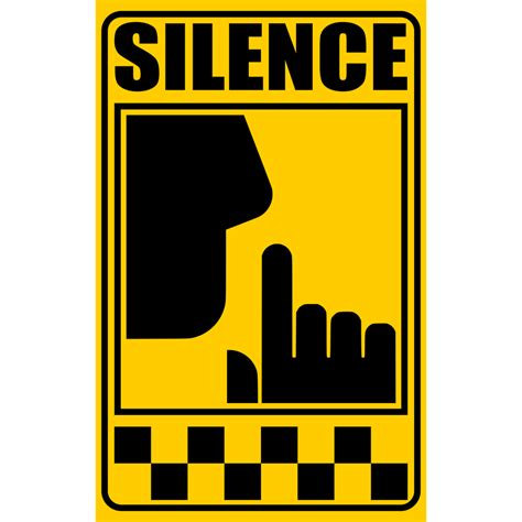 Signal Of Silence Sign Vector Clipart Image Free Stock Photo Public