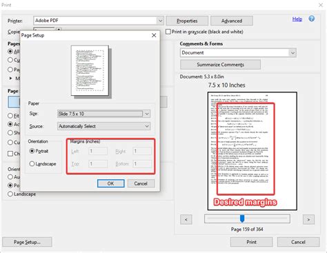 Adobe Acrobat How To Edit Margin When Printing To Pdf File Super User