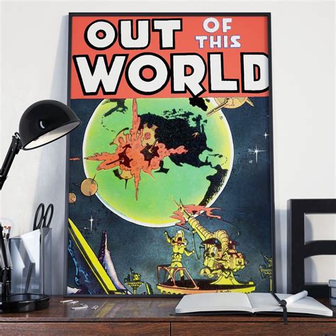 Vintage Science Fiction Out Of This World Art Print Comic Book Art