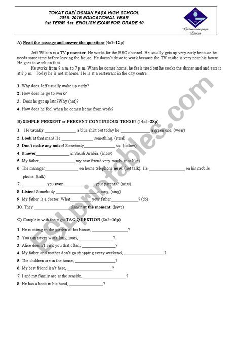 Free Printable Worksheets For Grade 10 English Printable Worksheets