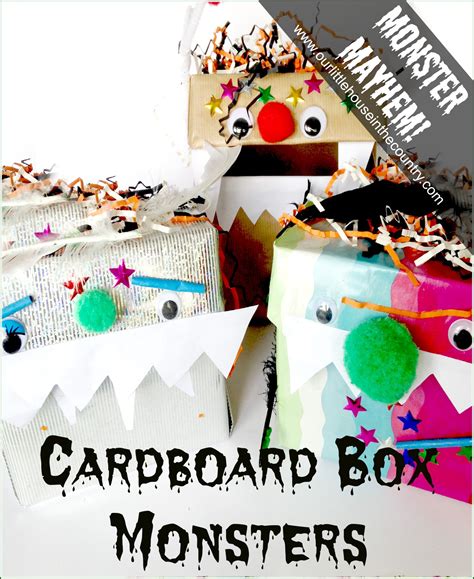 Cardboard Box Monsters Halloween Crafts For Kids Our Little House