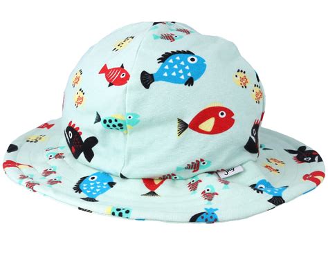Kids Sun Hat Swimming Fish Blue Bucket Jny Kids Hats Nz