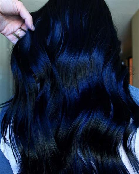 43 Beautiful Blue Black Hair Color Ideas To Copy Asap