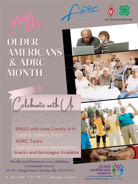 Iowa County Older Americans And Adrc Month Celebration Aging And